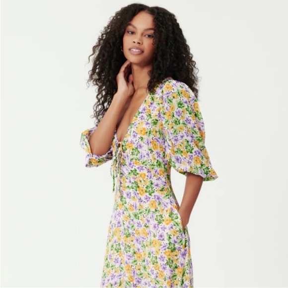 Nicholas Danielle Whistledown Floral Midi Dress - Picture 3 of 16
